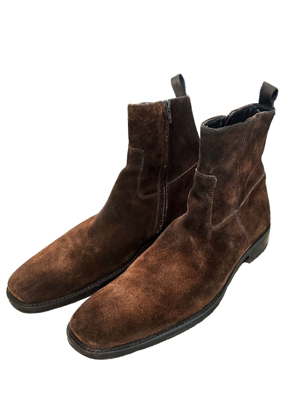 To Boot New York Adam Derrick Brown Suede Ankle Boots Men’s Made in Italy